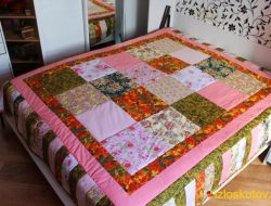 Лоскутное покрывало "Драгоценный камень" № 286