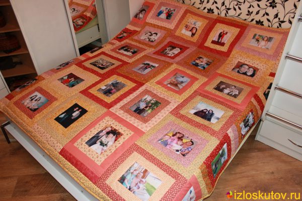 Покрывало / одеяло / плед с фотографиями "Семейное тепло" № 458